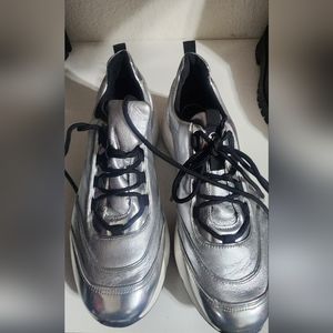 Michael Kors Metallic silver sneakers